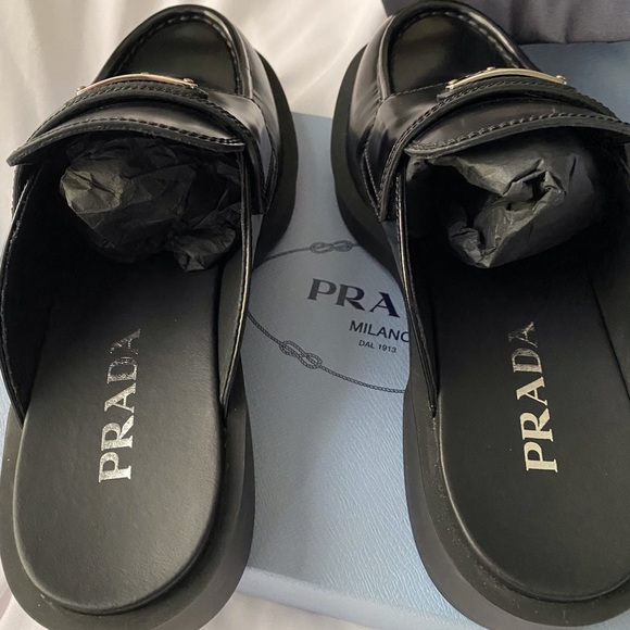 Prada - brushed leather mules - Picture 4 of 8